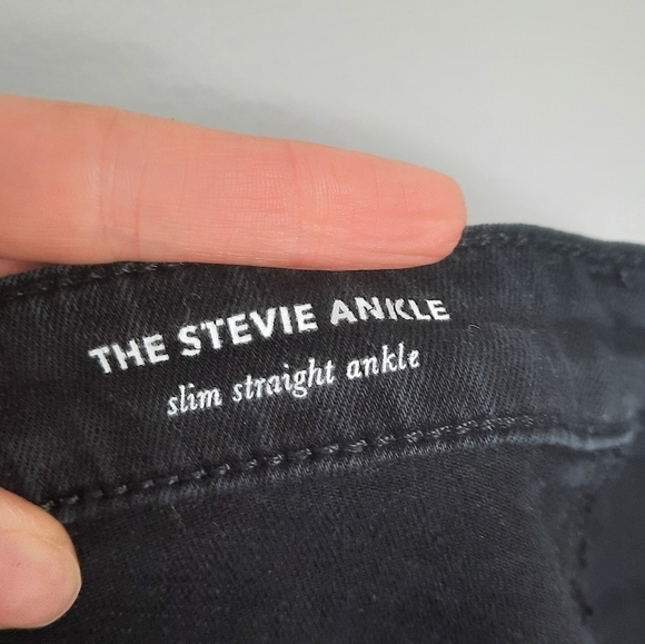 AG Black The Stevie Slim Straight Step Hem Ankle Jeans 25 - Picture 4 of 8